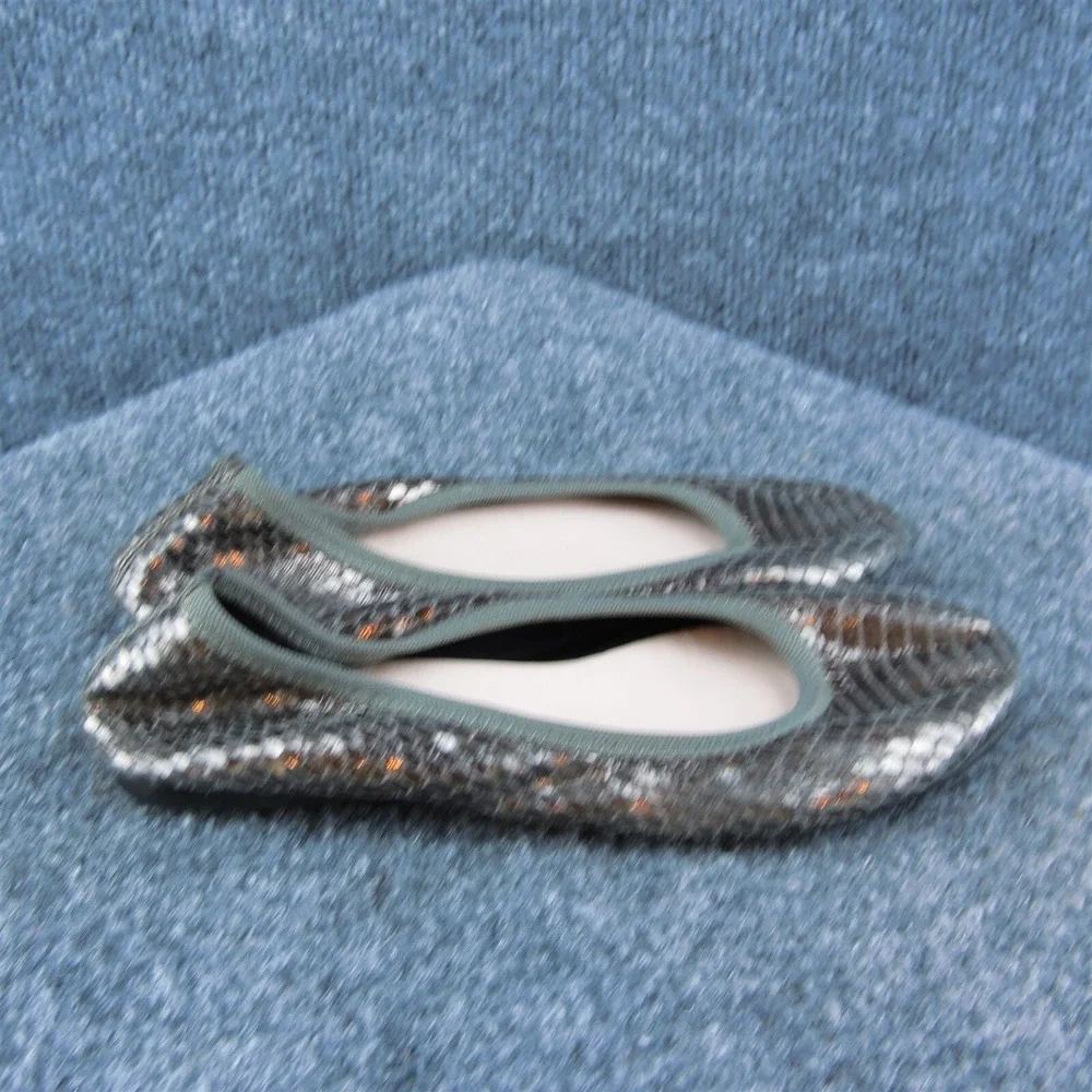 Ruby & Bloom Girls Ballet Shoes Silver Synthetic Slip On‎ Sz Toddler 12.5 Medium